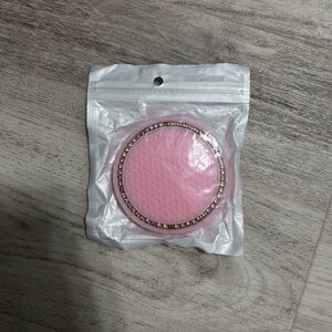 Pink Rhinestone rubber coasters